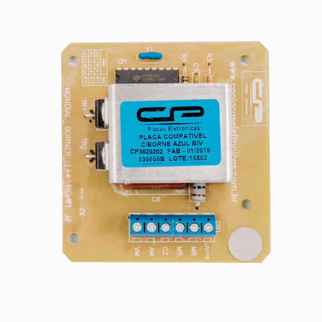 Placa controladora digital de processo compatível lavadora com borne azul bivolt CP 3620202